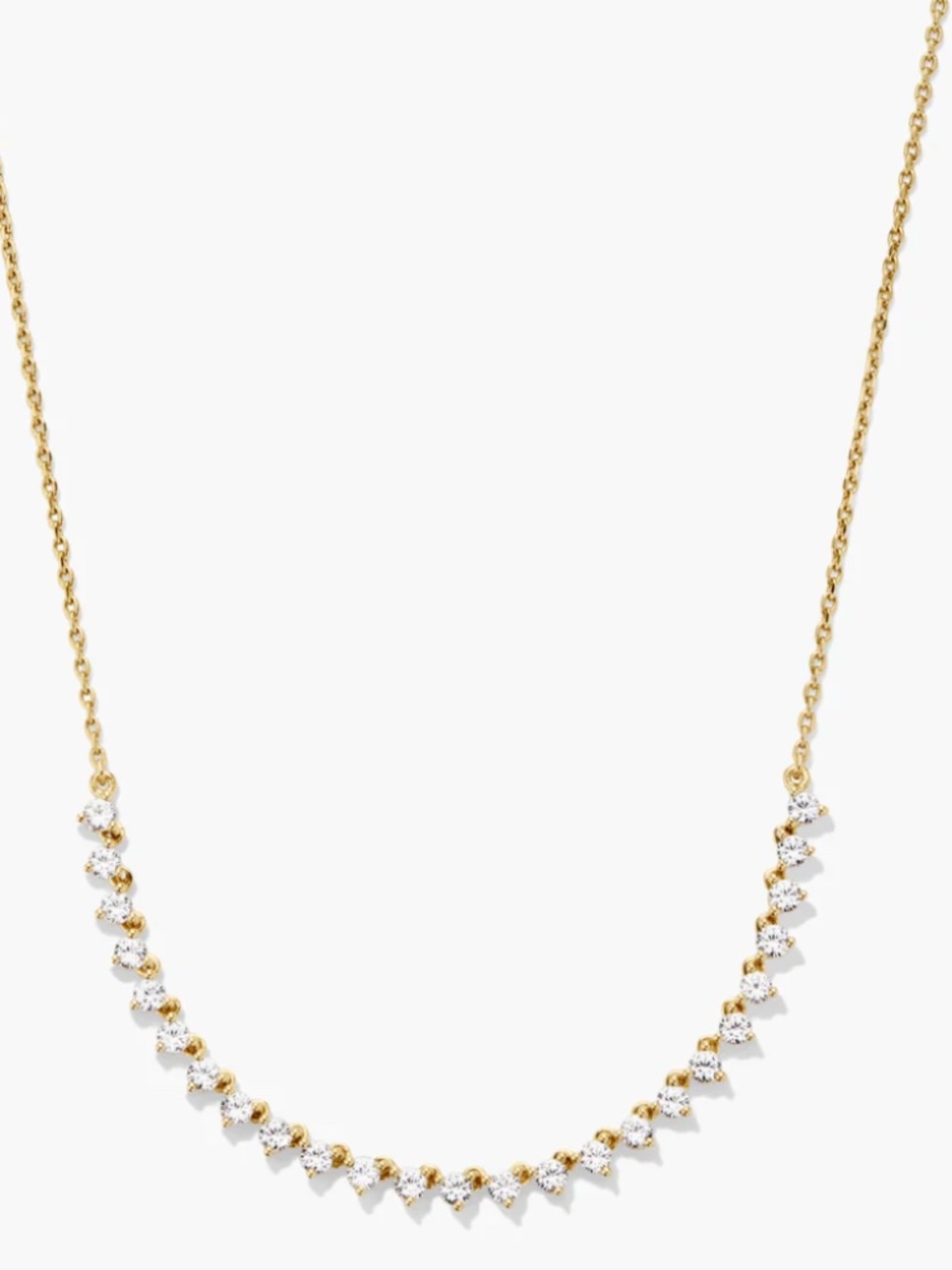 Mejuri Lab Grown Sapphire Half Tennis Necklace NIB